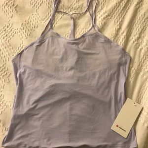 NWT lululemon lilac color racetrack tank!